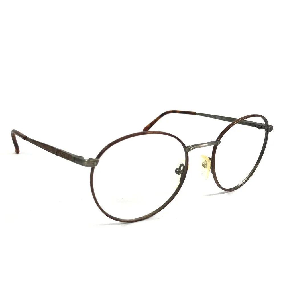 Vintage Gucci Eyeglasses Frames GG2285 HK6 Brown Antique Gray Wire Rim 52-19-145